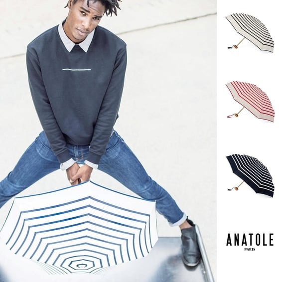 ANATOLE PARIS 折りたたみ傘 ストライプ